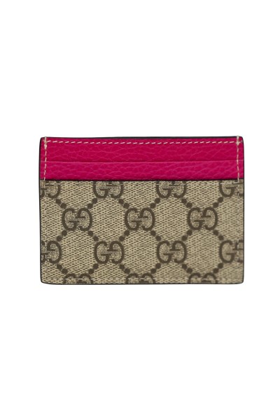 Gucci Ebano and Fuxia Monogram GG  Cardholders