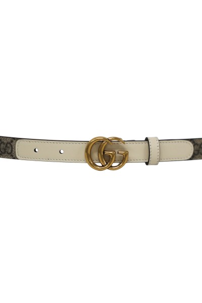 Gucci - Woman Reversible belt (white leather)