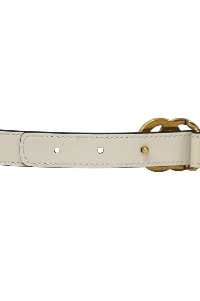 Gucci - Woman Reversible belt (white leather)