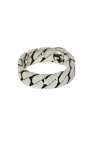 Gucci Anello Interlocking Argento