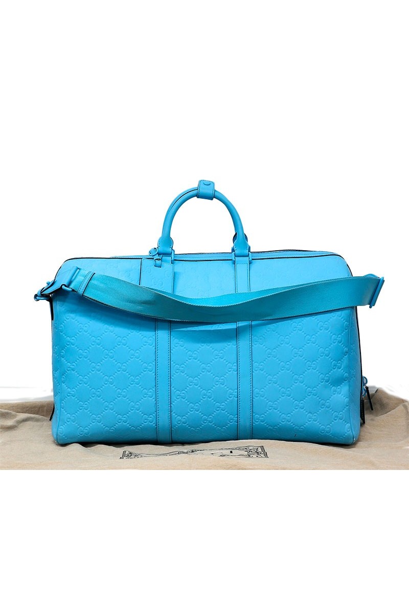Gucci GG Rubber Borsone Turchese